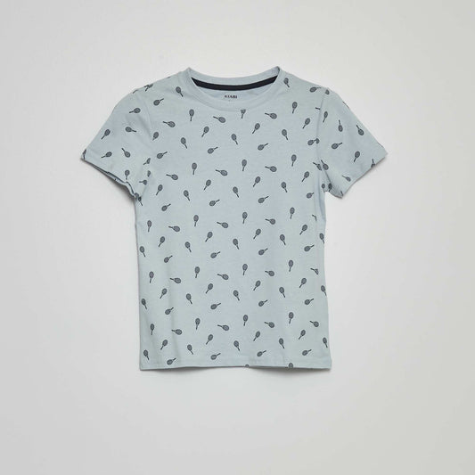 T-shirt à motif Bleu