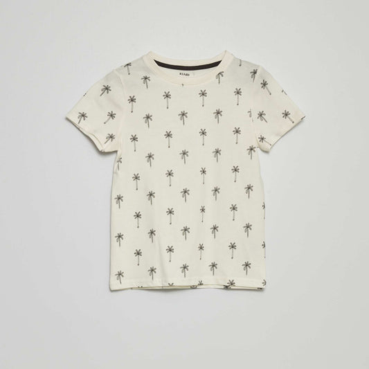 T-shirt à motif Beige