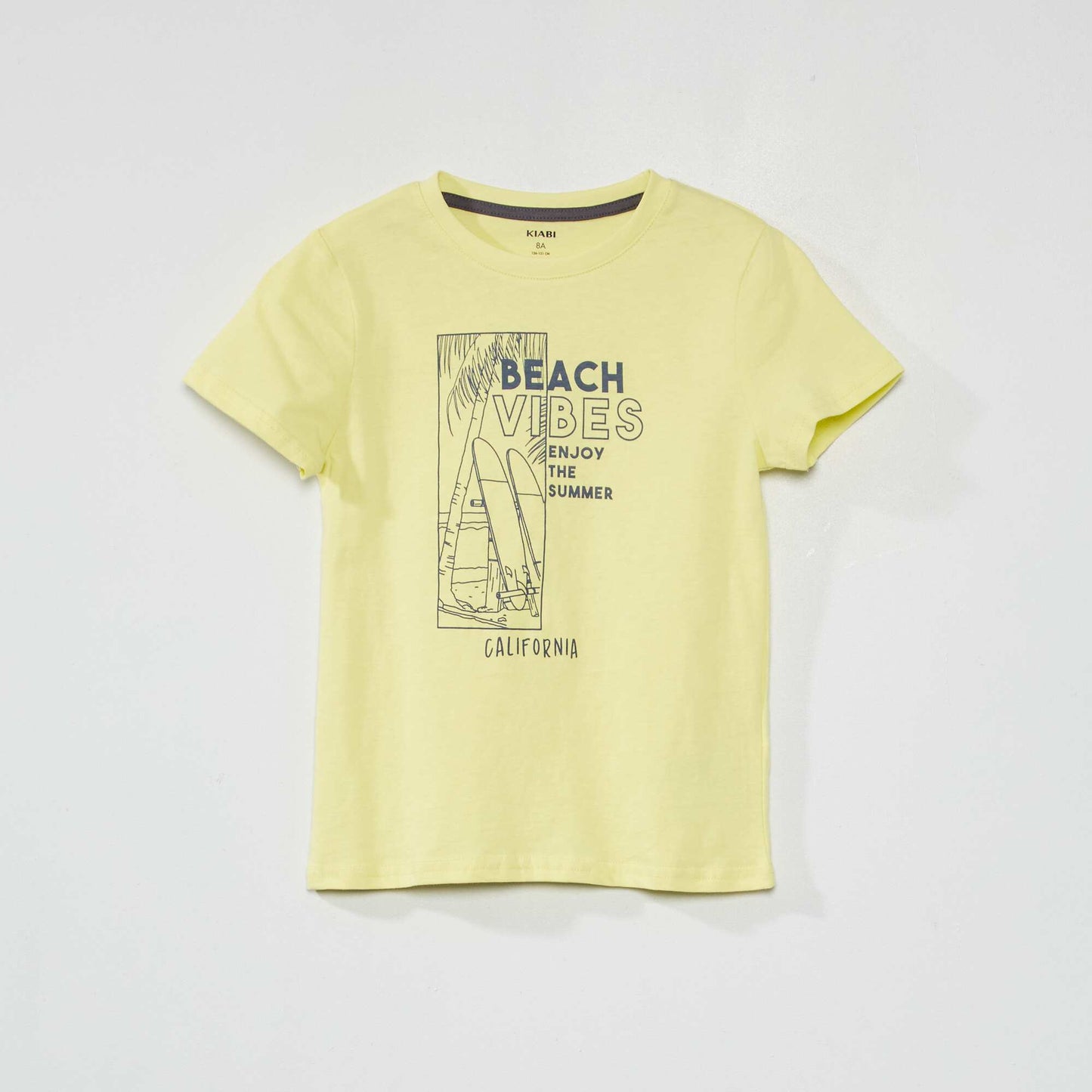 T-shirt en jersey avec imprimé jaune