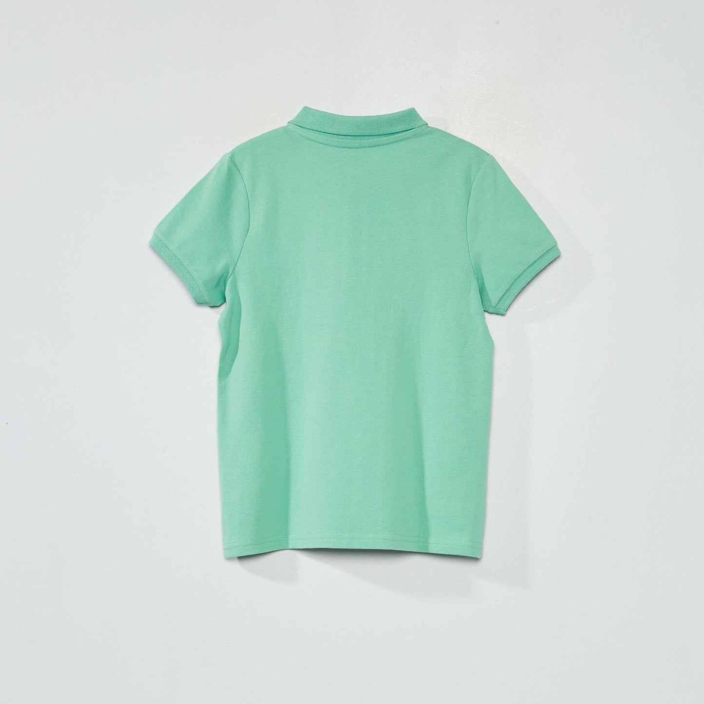 Polo en piqué de coton uni Vert