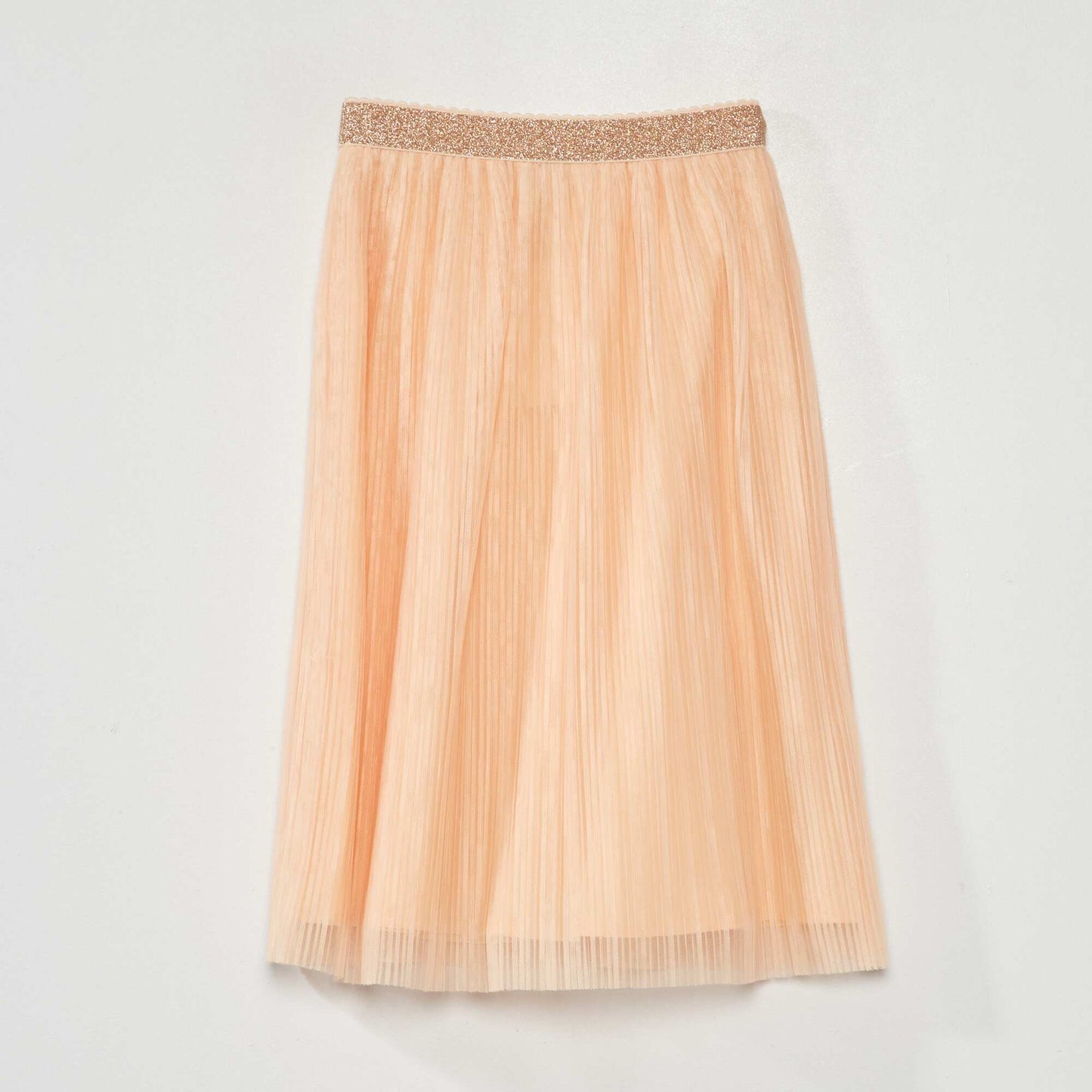 Jupe midi en tulle Orange pêche