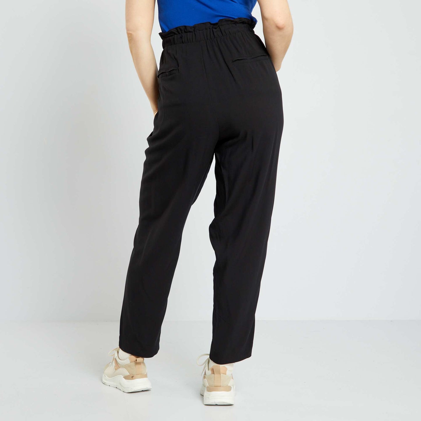 Pantalon fluide type jogging noir