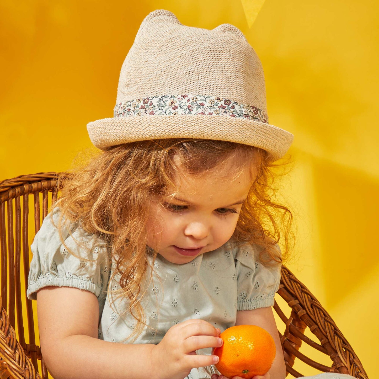 Chapeau de paille souple Beige