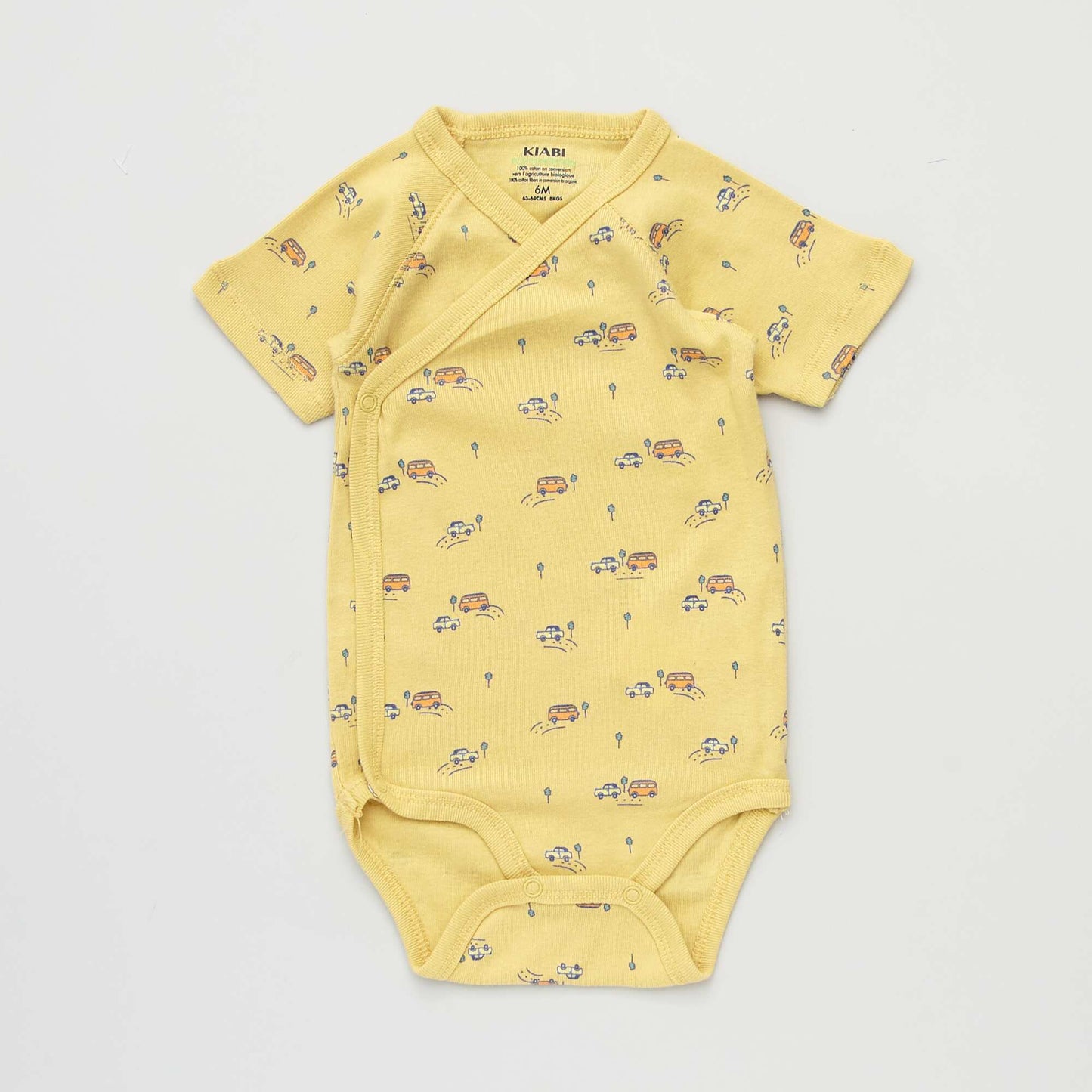 Lot de 3 bodies en coton Jaune/bleu