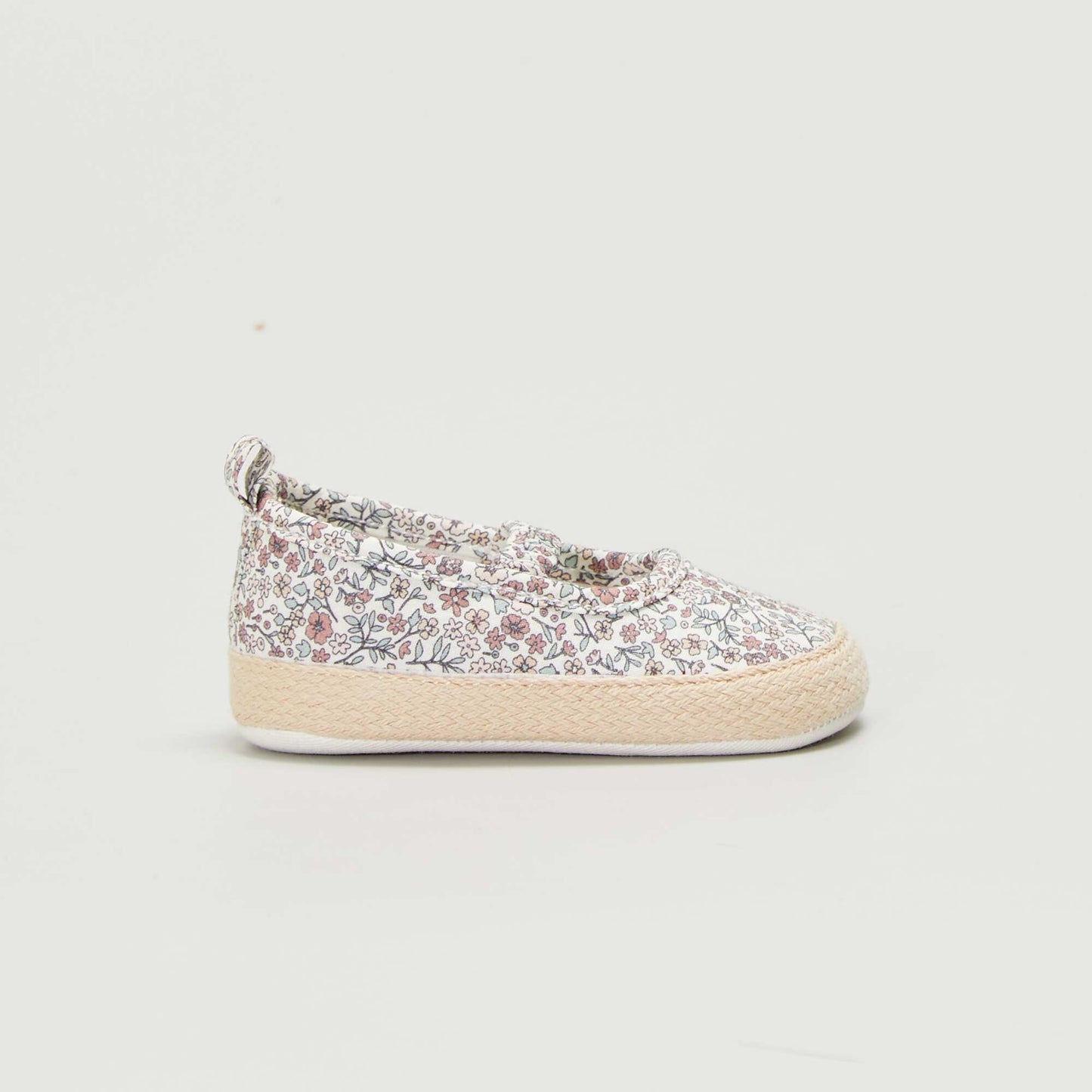 Espadrille imprimé 'fleuri' Blanc