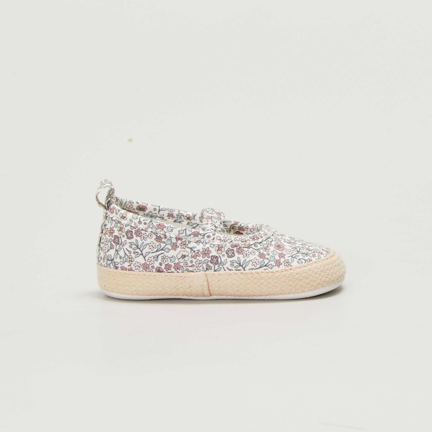 Espadrille imprimé 'fleuri' Blanc