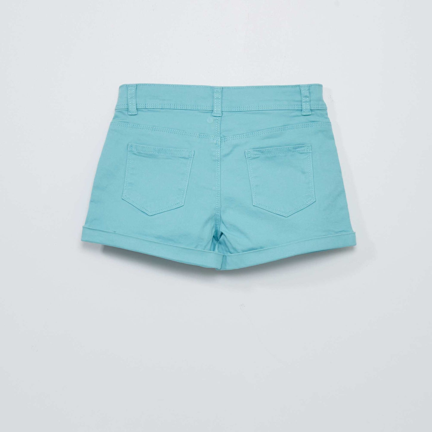 Short en twill Bleu