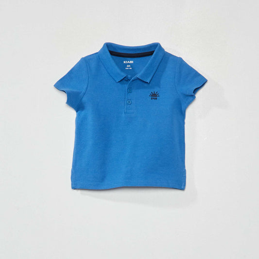 Polo en maille piqué Bleu