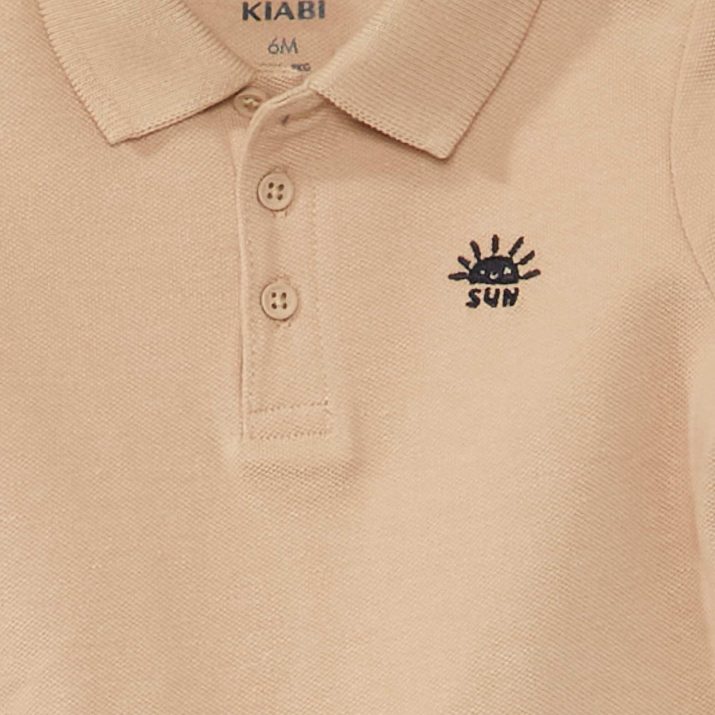 Polo en maille piqué Beige