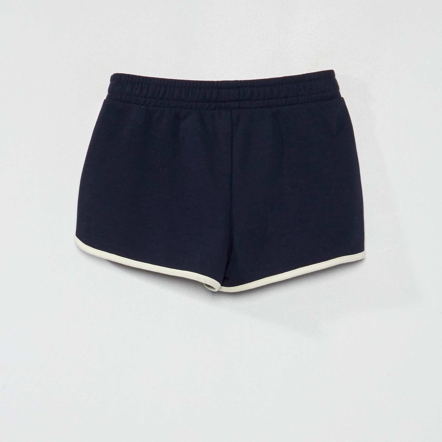 Short en molleton avec bords contrastants bleu marine