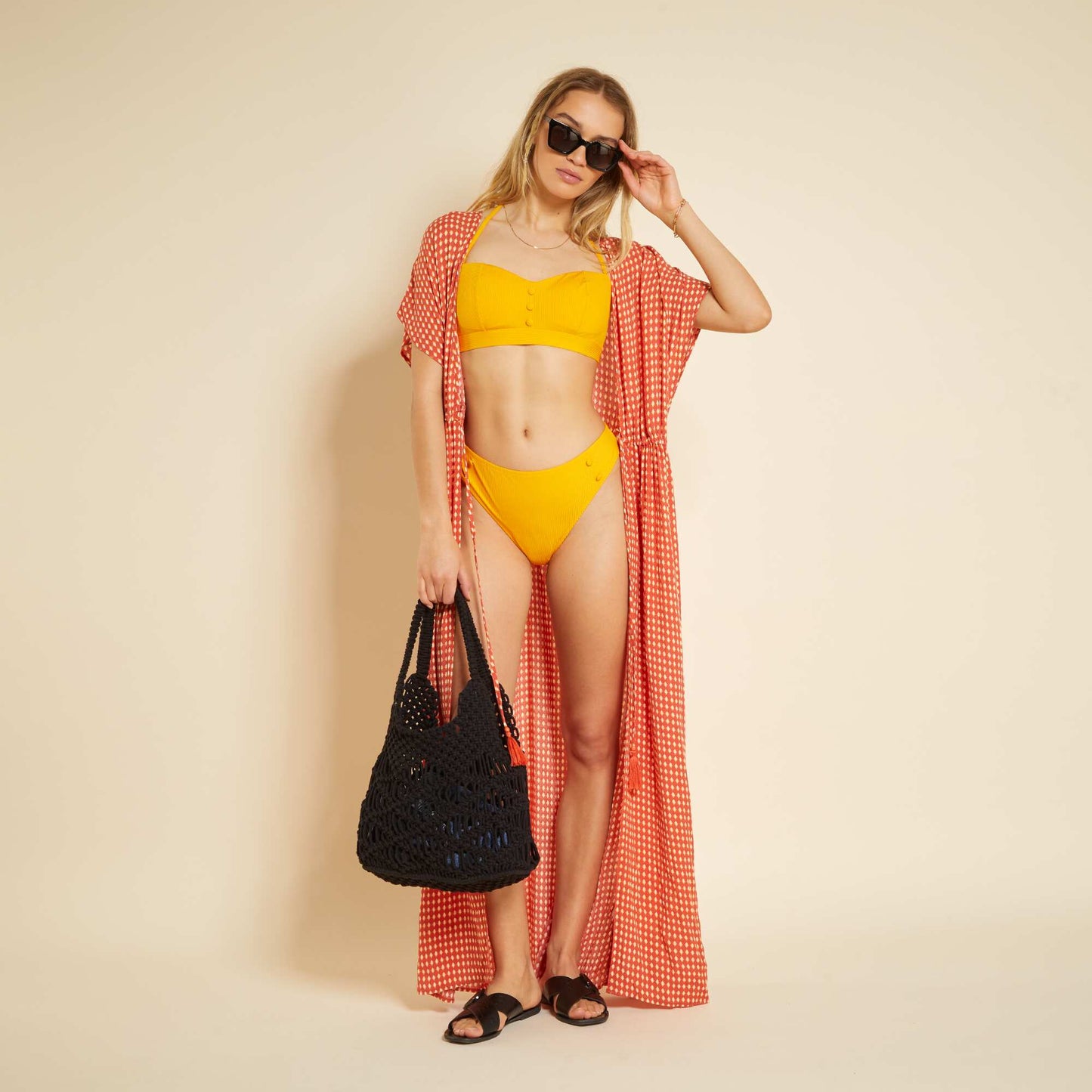 Haut de maillot de bain bandeau Jaune