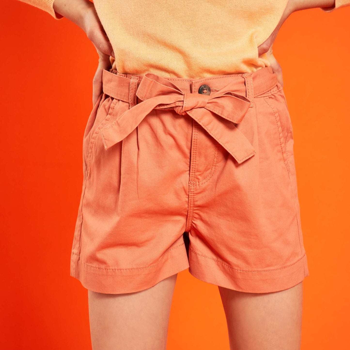 Short avec ceinture Orange