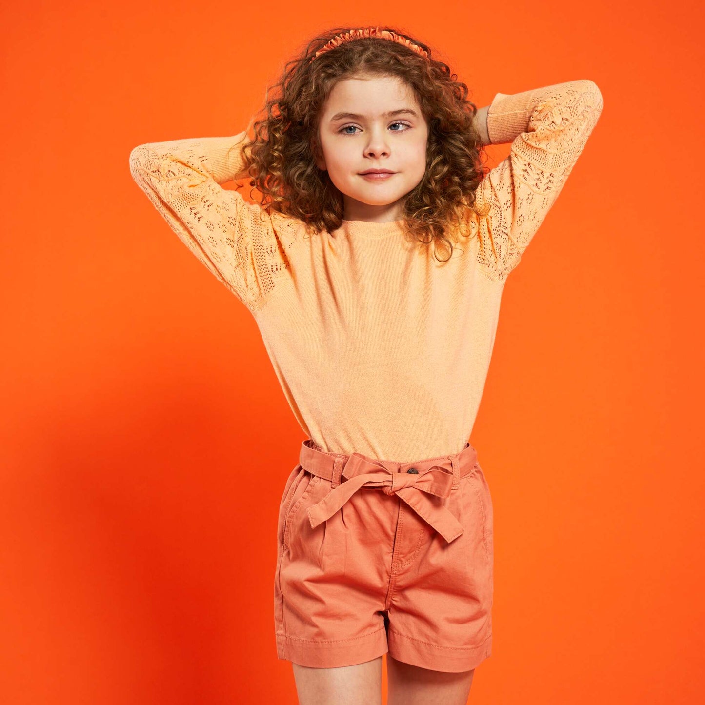 Short avec ceinture Orange