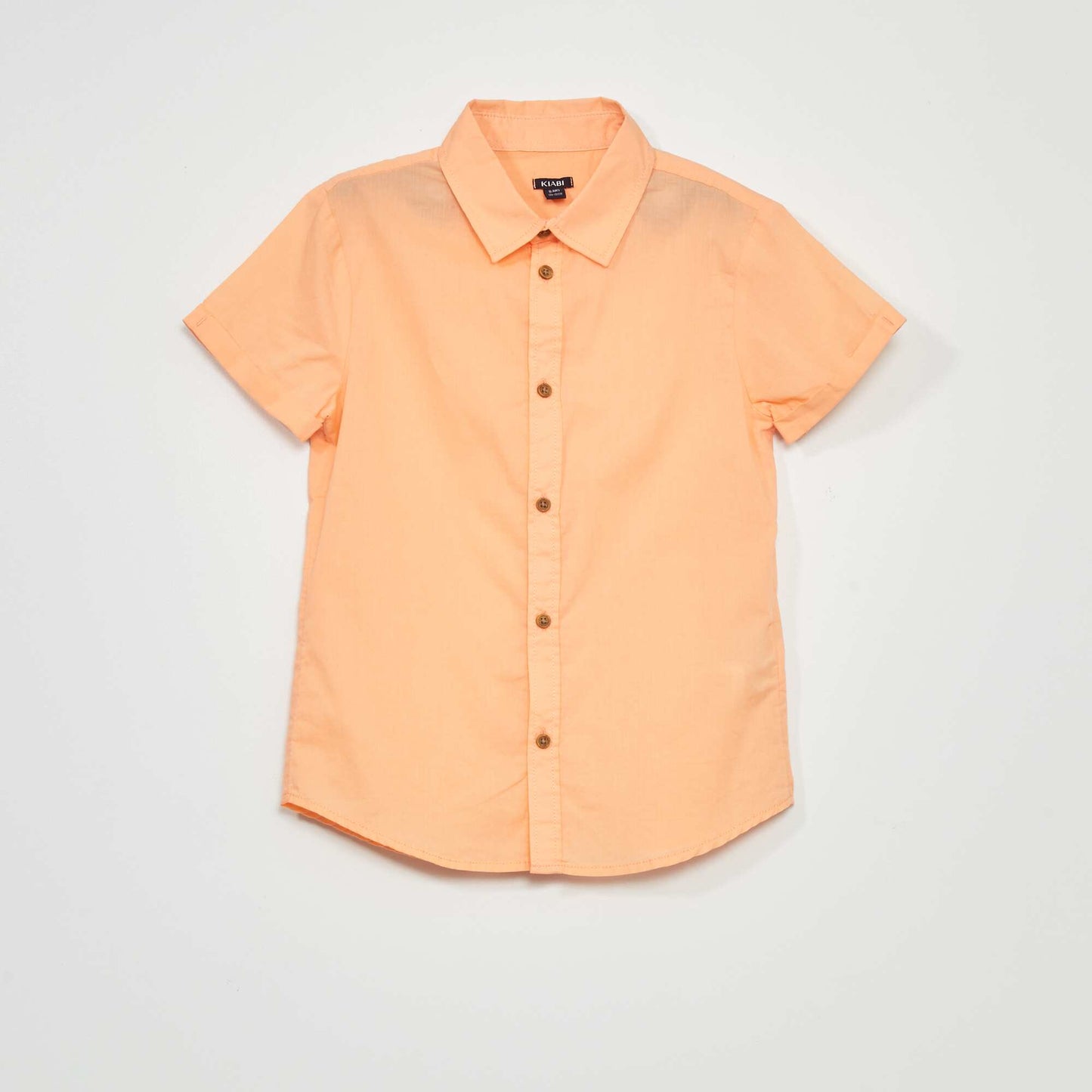 Chemise unie en voile de coton Orange