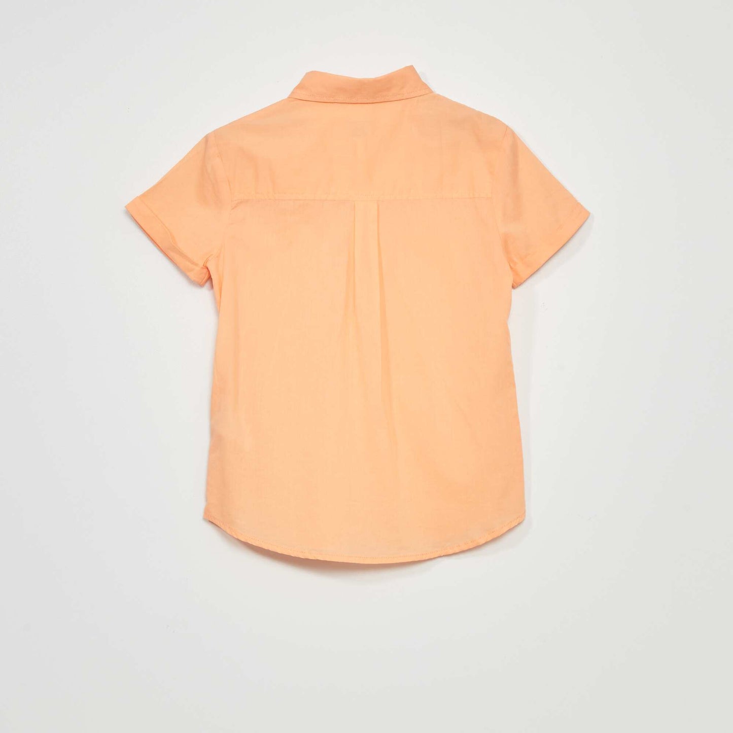 Chemise unie en voile de coton Orange