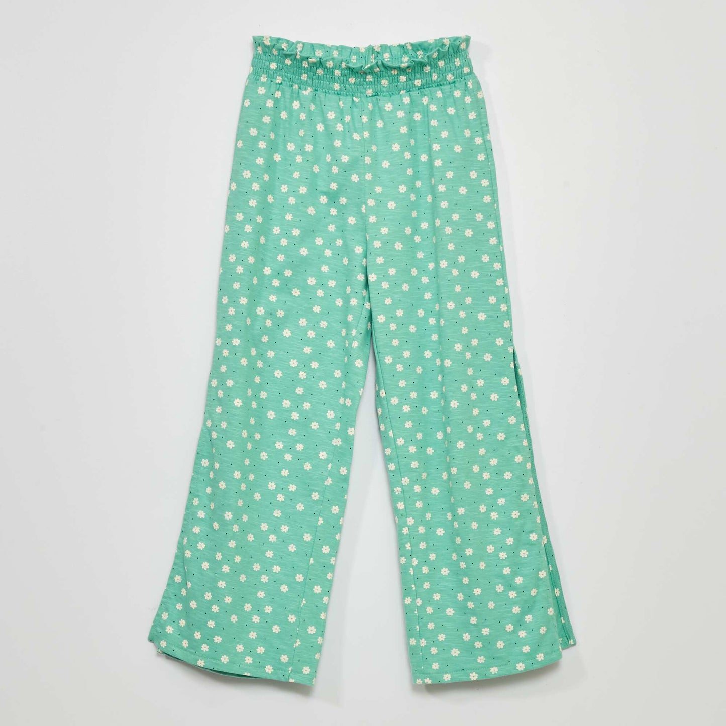 Pantalon large imprimé Vert