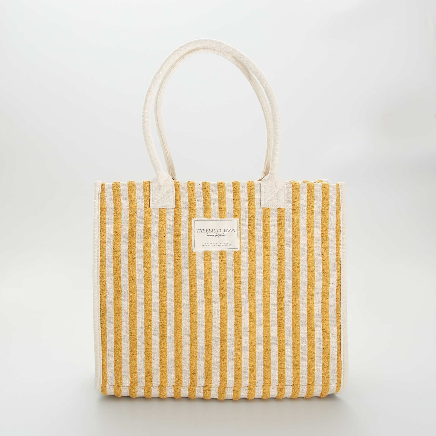 Grand sac cabas tissé Jaune