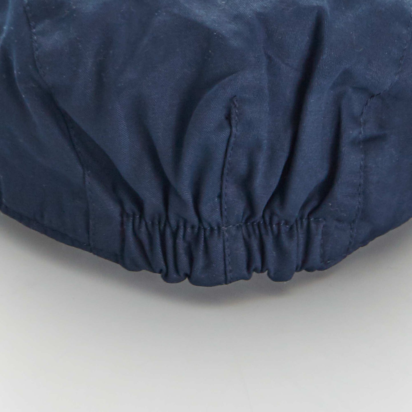 Béret uni en tissu élastiqué Bleu marine