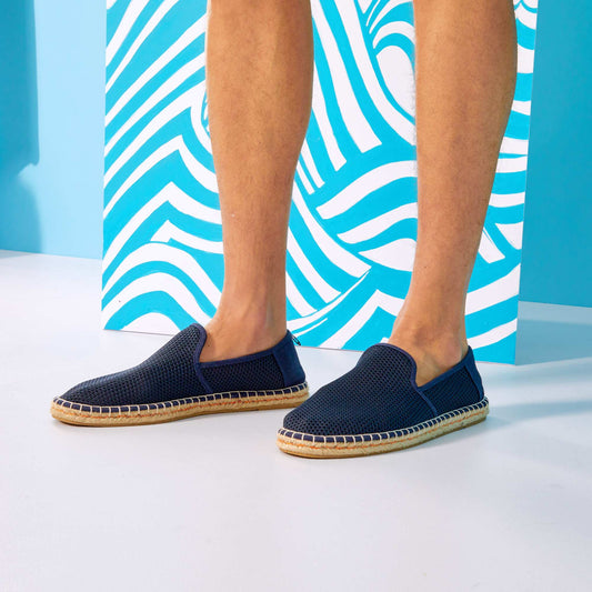 Espadrilles en mesh bleu foncé