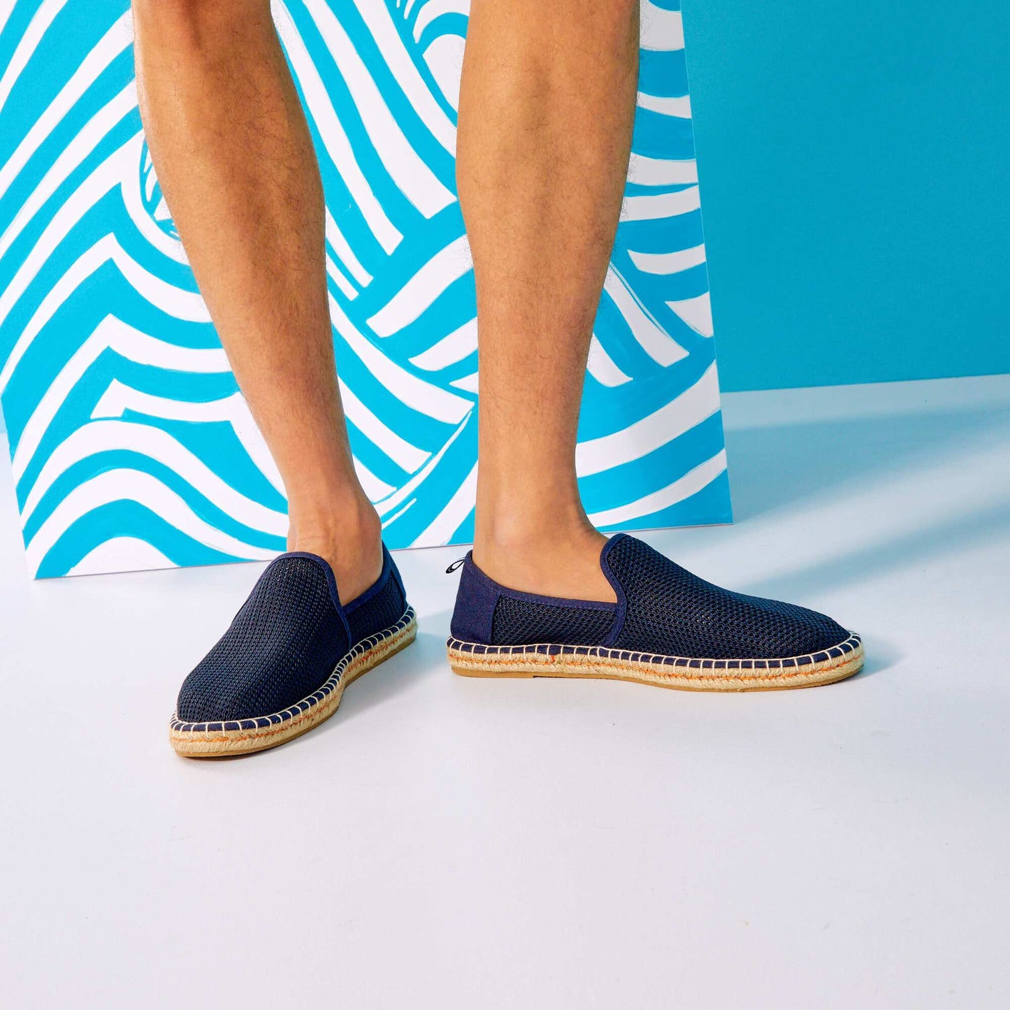 Espadrilles en mesh bleu foncé