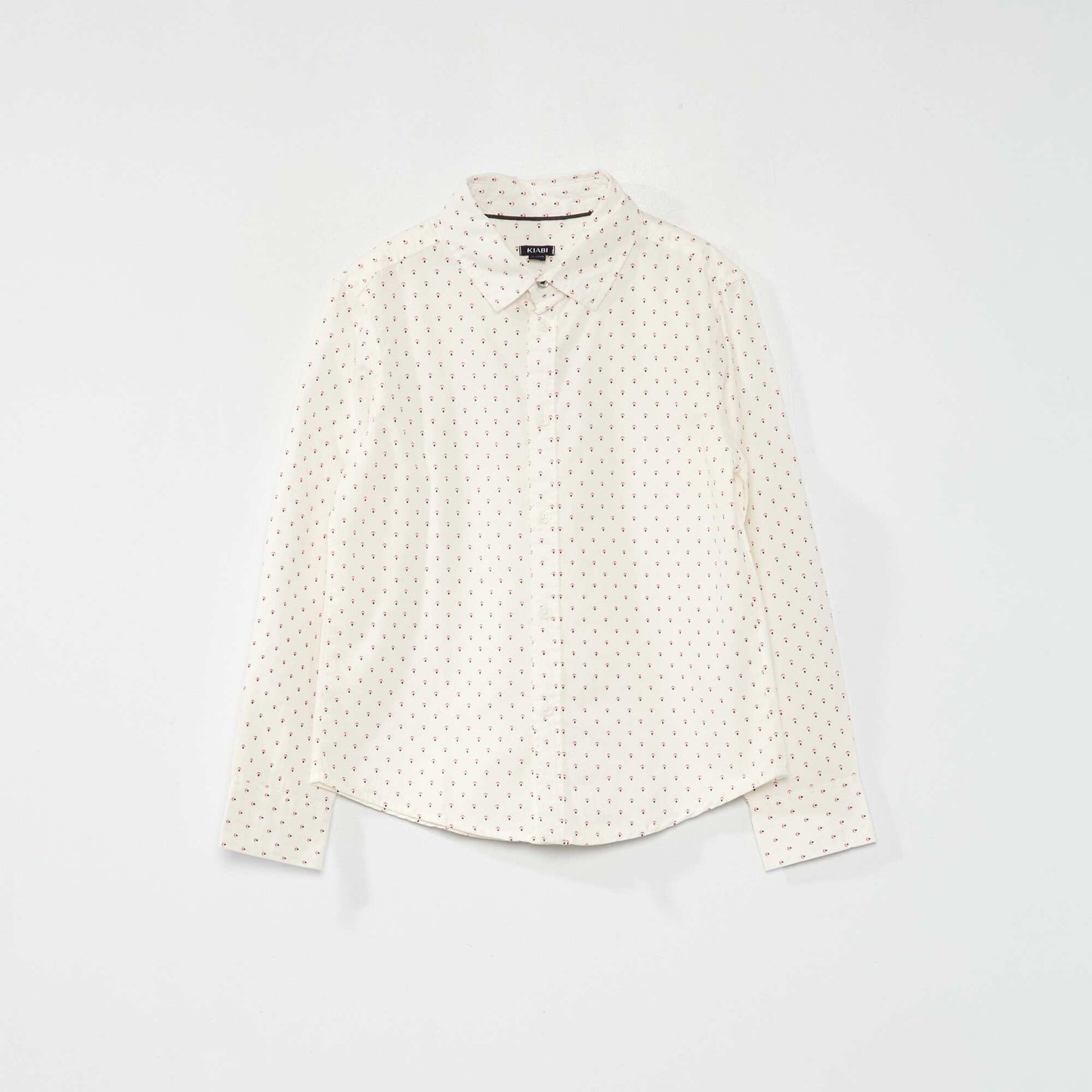 Chemise en popeline à motif Blanc