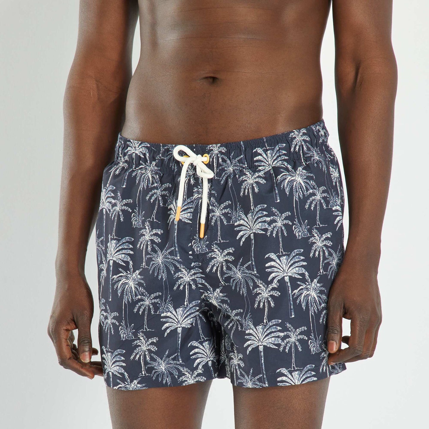 Short de bain Bleu marine 'palmiers'