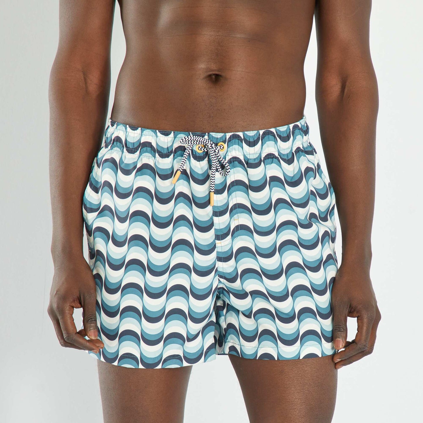 Short de bain Bleu rayé