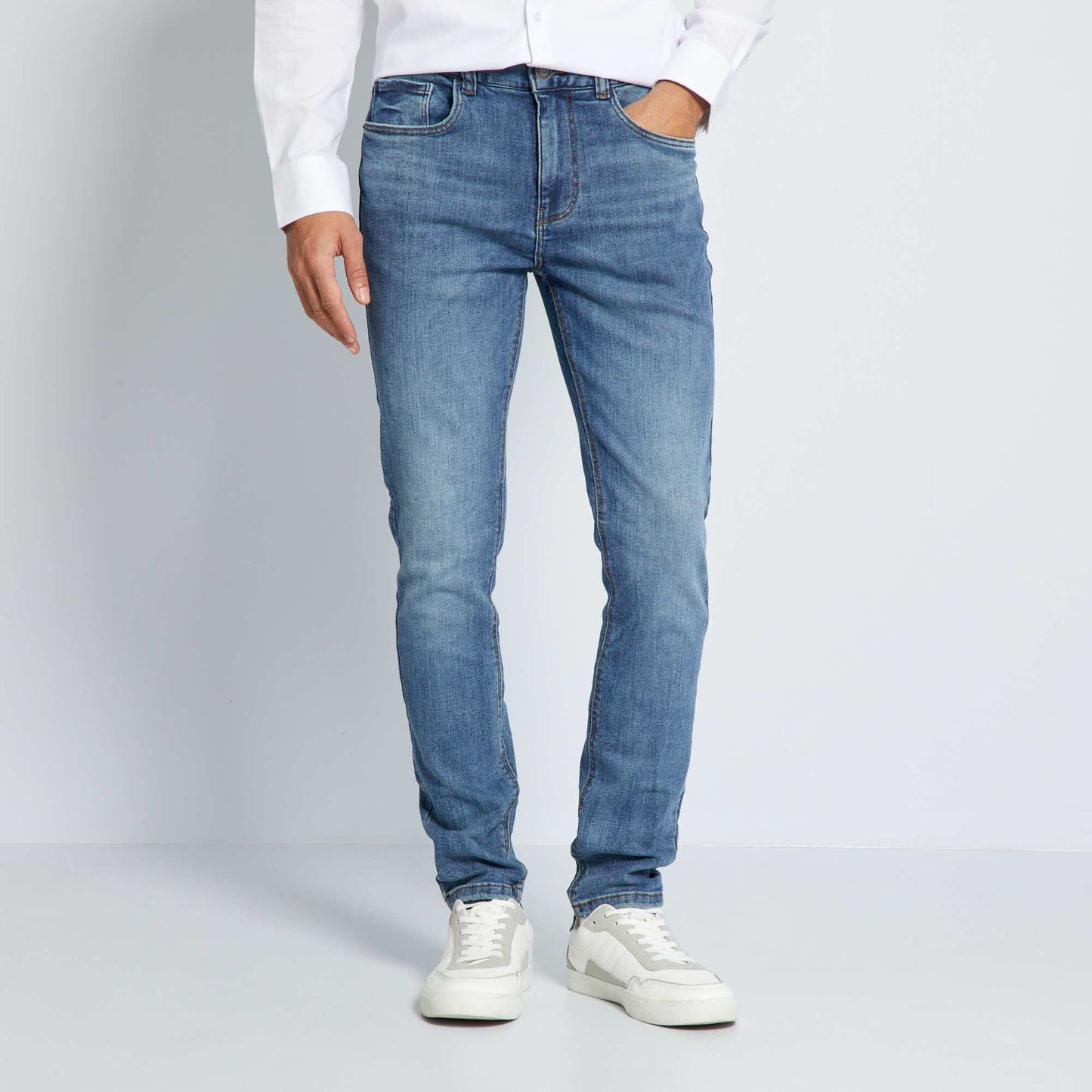 Jean skinny à 5 poches - L32 Bleu