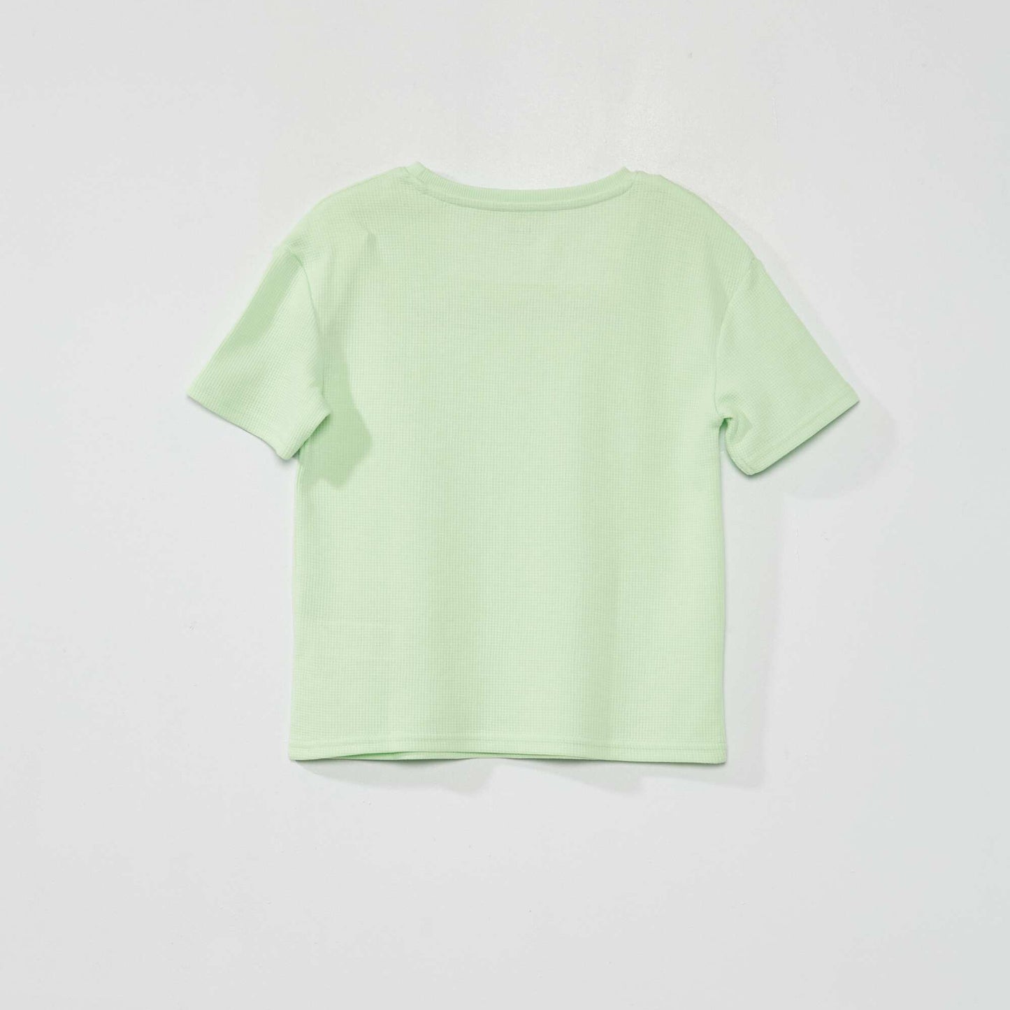 T-shirt en maille gaufrée Vert