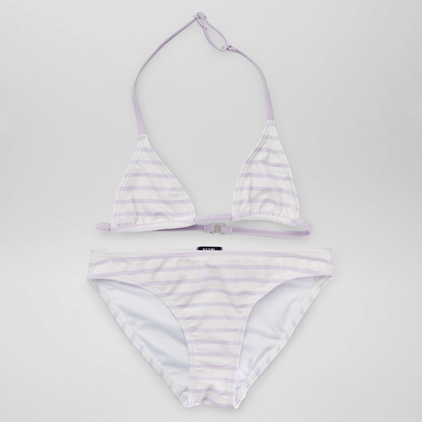 Maillot de bain à 'rayures' - 2 pièces Violet/blanc