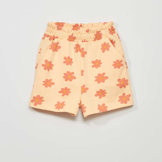 Short en molleton à motif Orange