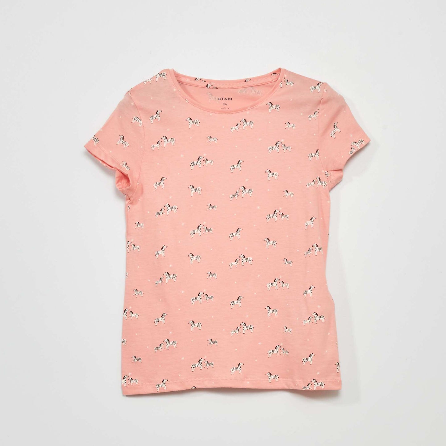 T-shirt à motif manches courtes Rose