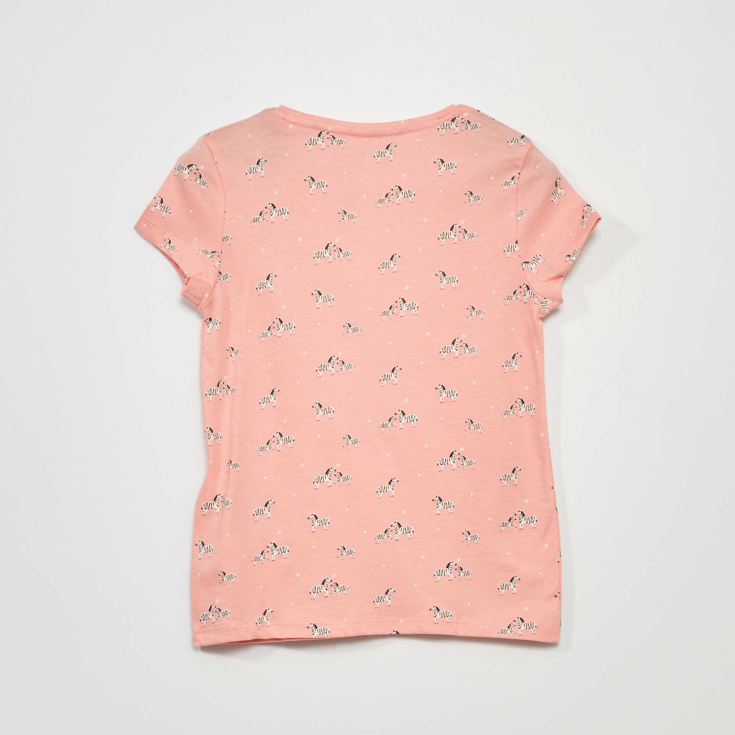 T-shirt à motif manches courtes Rose