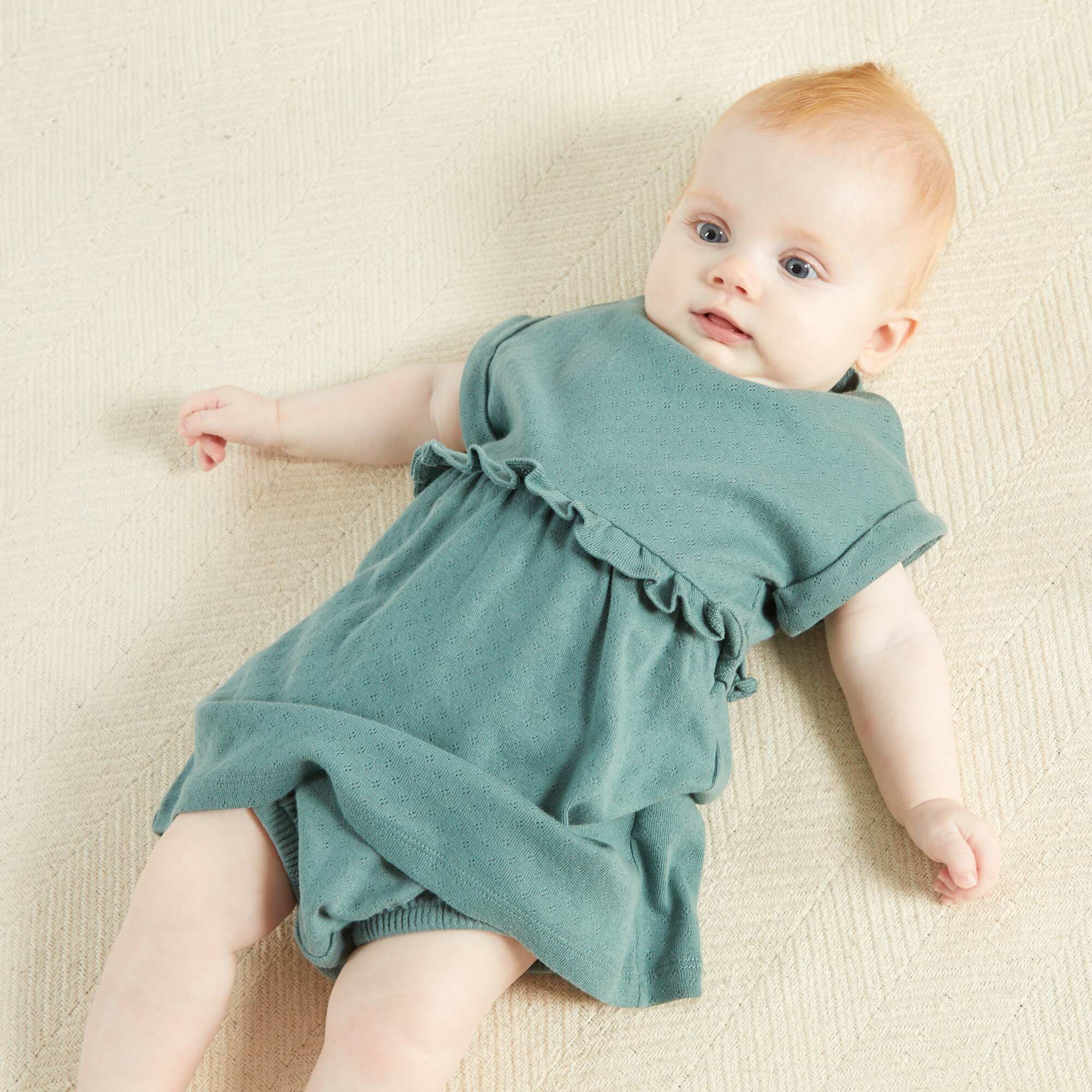 Robe en maille pointelle avec bloomer vert de gris Kiabi Nouvelle Caledonie