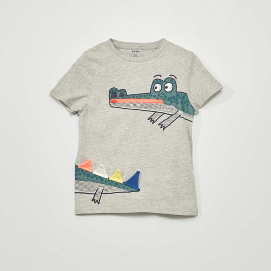 Tee-shirt imprimé Gris