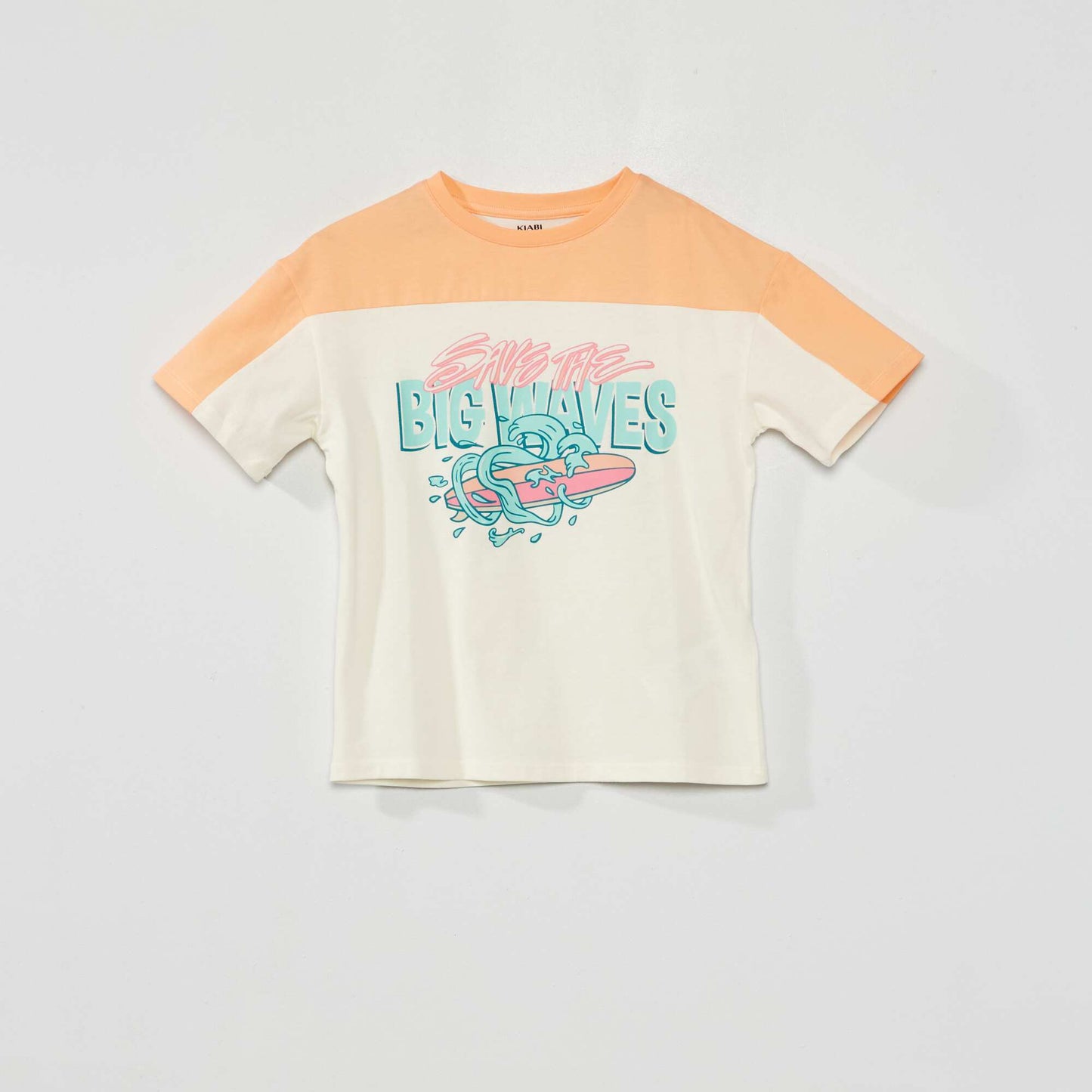 T-shirt avec imprim  Orange/blanc/bleu