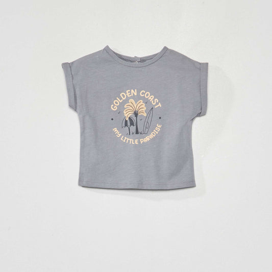 T-shirt imprimé manches courtes Bleu