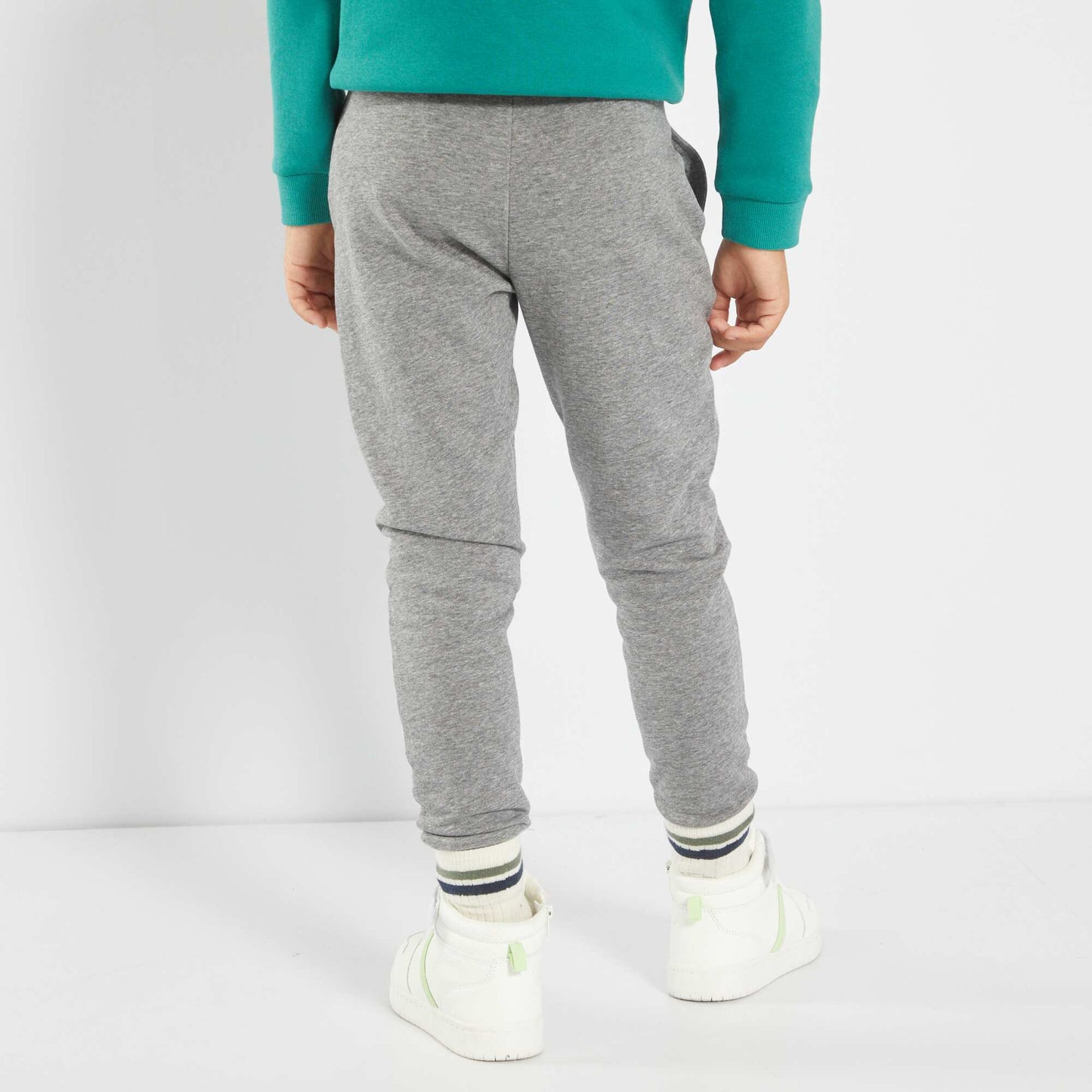 Pantalon de jogging en coton uni - Mixte gris