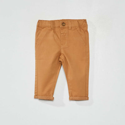 Pantalon chino uni camel