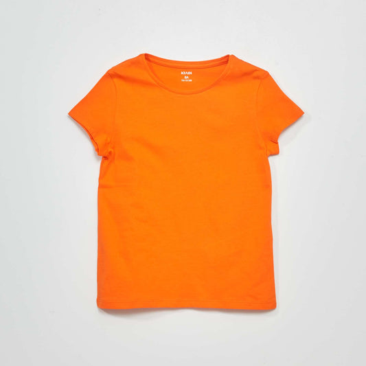 T-shirt en jersey uni orange