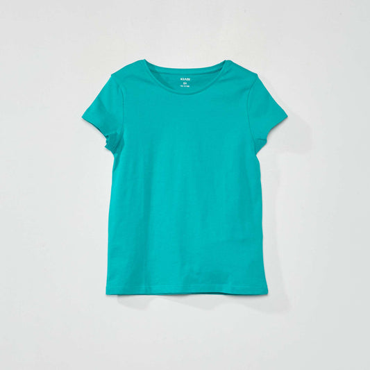 T-shirt en jersey uni vert