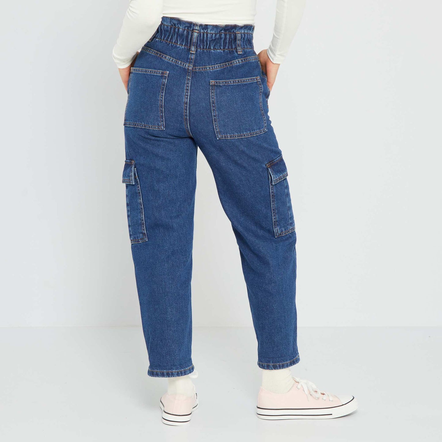 Pantalon baggy en denim Bleu